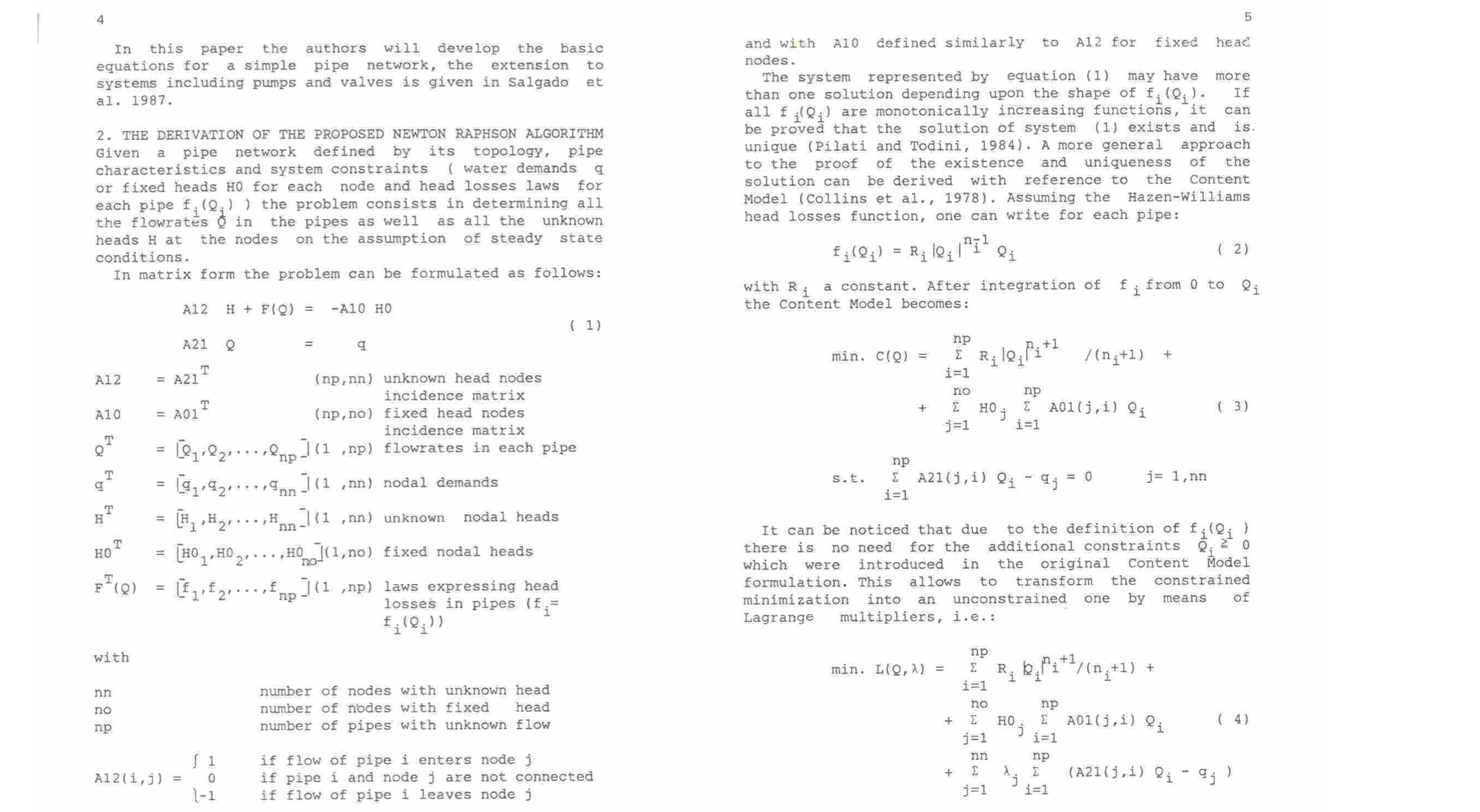 Todini’s Global Gradient Algorithm